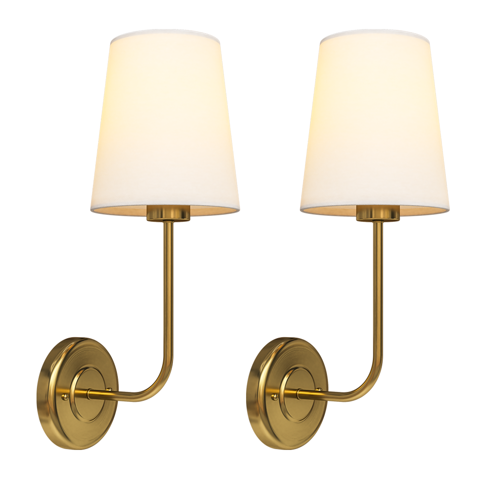 LUMIMAN Wall Sconces Set of Two, Brass Vintage Industrial Wall Sconce
