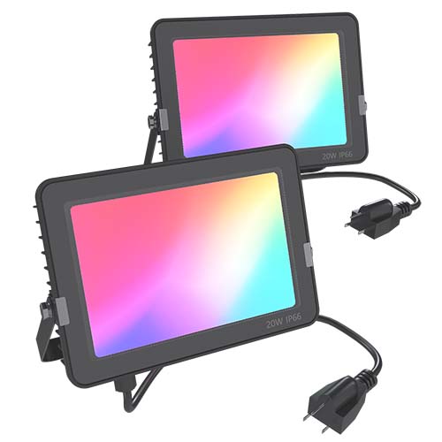 LUMIMAN RGB LED Flood Lights App Control 1800LM for Christmas Decorat