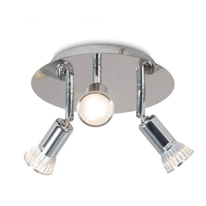 LUMIMAN UK 3 Way Ceiling Spotlight Round 3 Light Track Lighting Fixtu