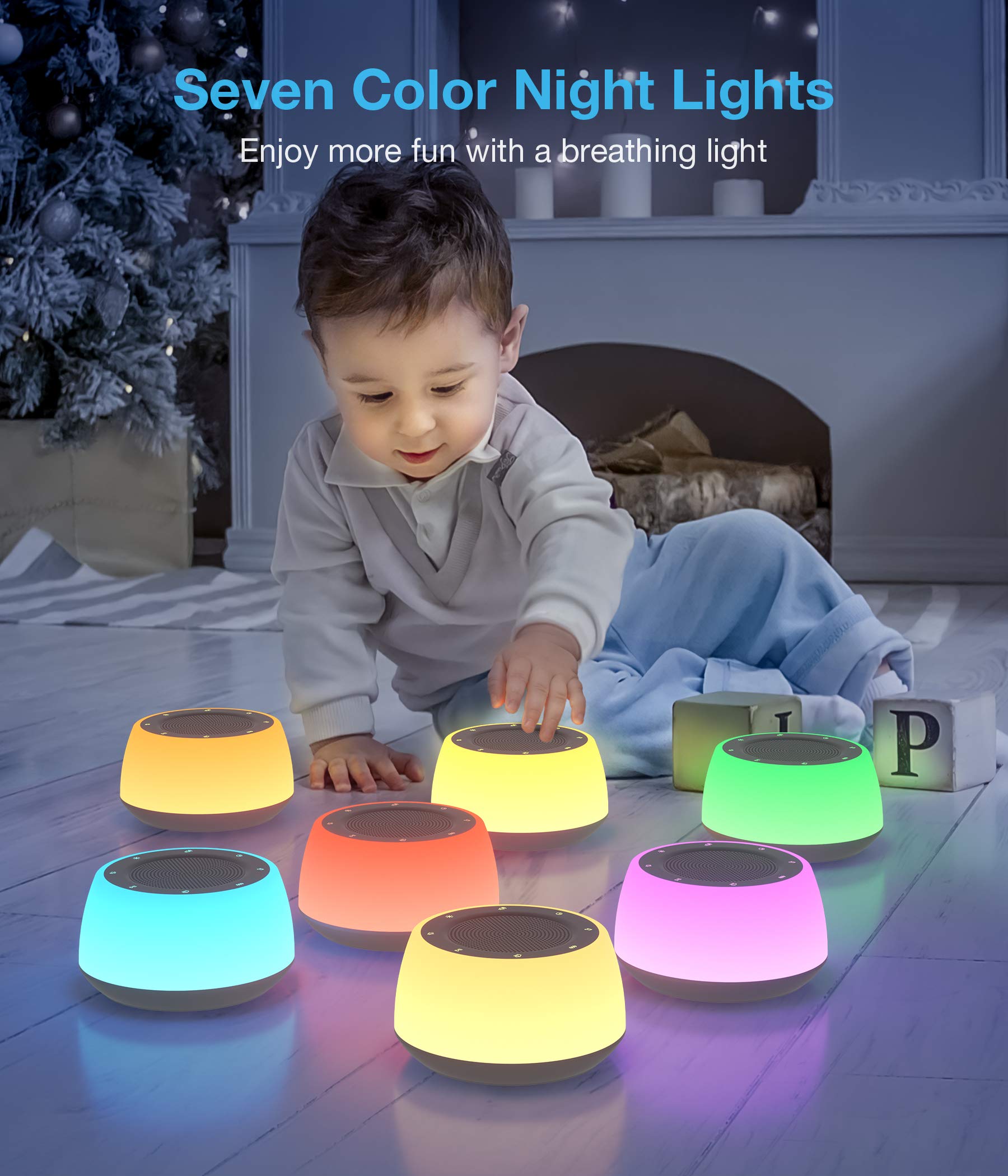 White noise machine sales with night light