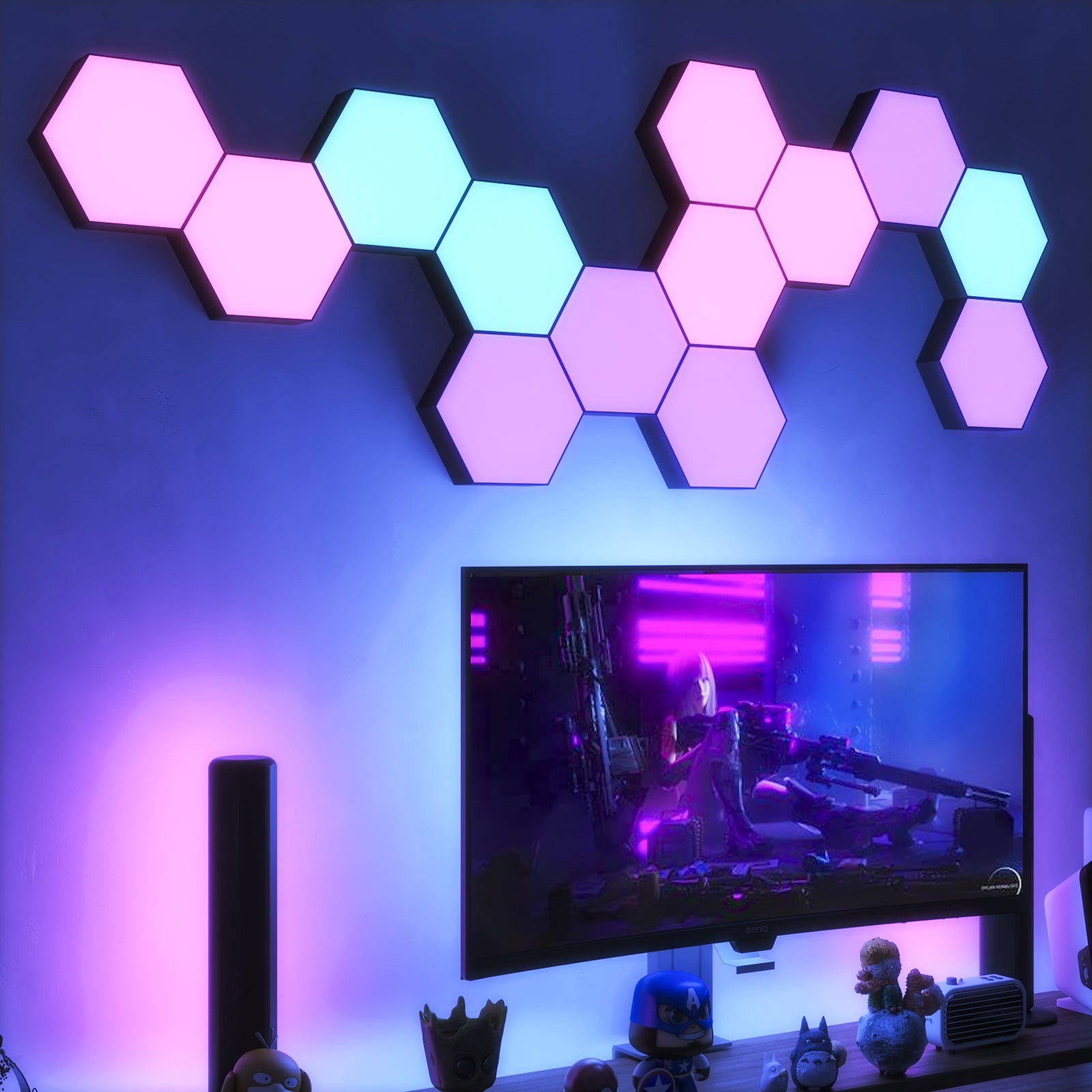 Led light outlet panel wall